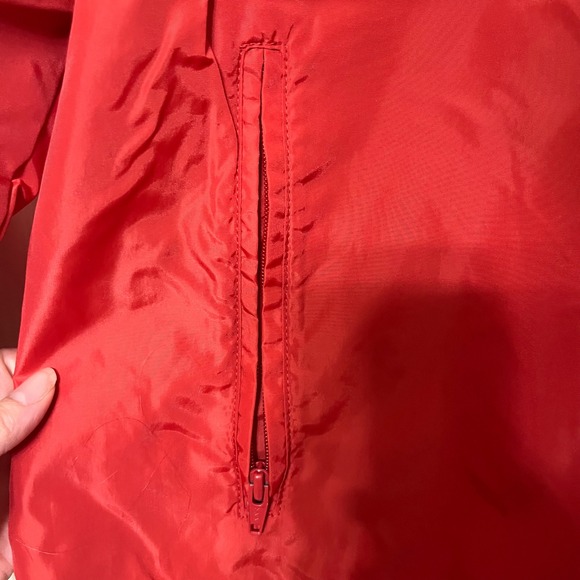 Eddie Bauer Mens Red Nylon Zip Up Windbreaker Jacket Size Medium - Picture 2 of 8